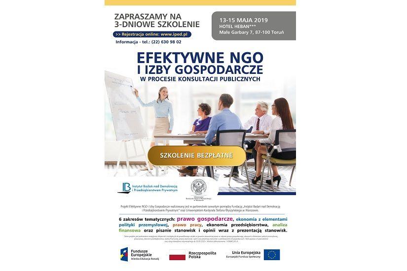 Zaproszenie na darmowe szkolenie dla NGO w Toruniu