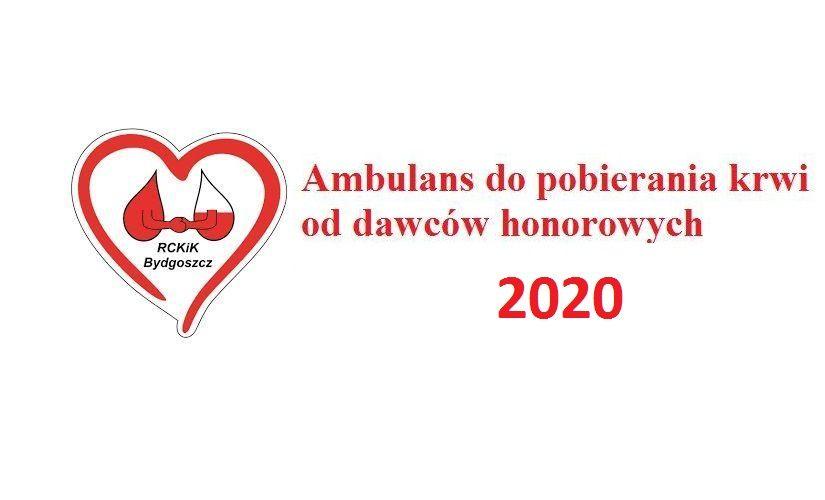 Ambulans do pobierania krwi od dawców honorowych – harmonogram na 2020 rok