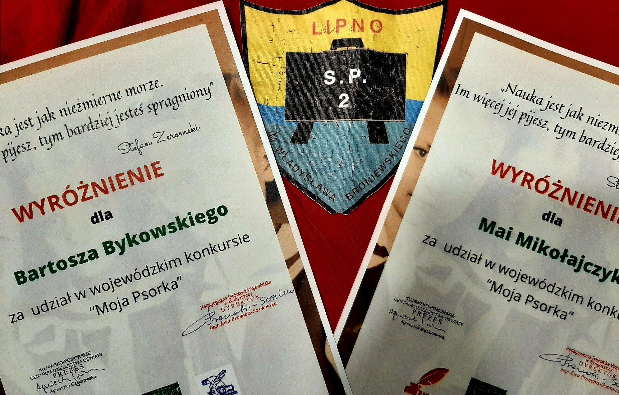 Zdj. nr. 3. Wyróżnienia dla uczniów z lipnowskiej „Dwójeczki” - 7 listopada 2023 r.