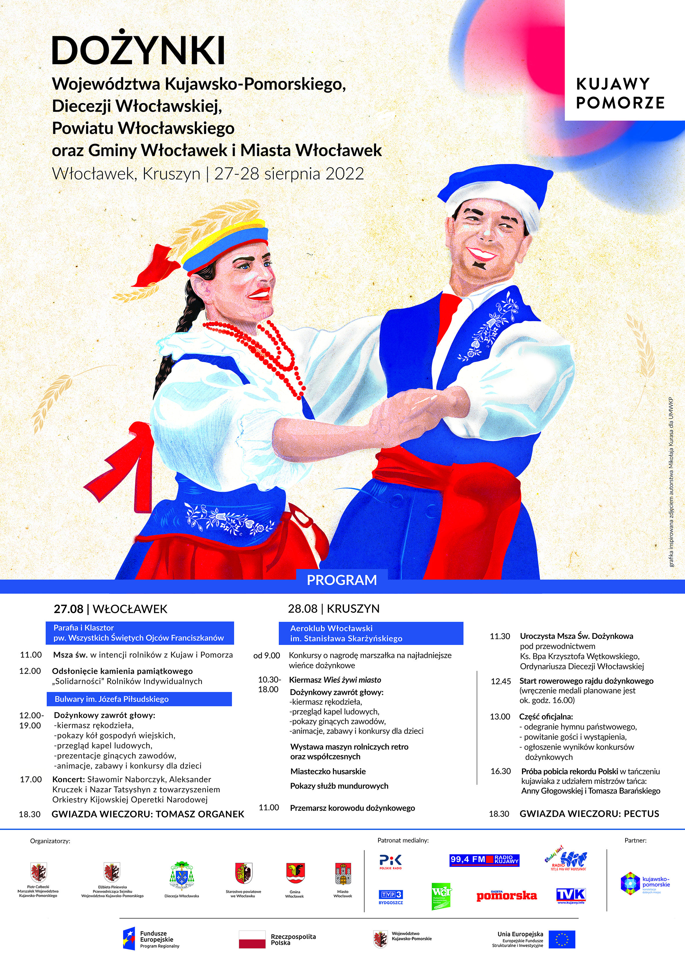 Plakat wydarzenia - Dożynki Województwa Kujawsko-Pomorskiego 2022