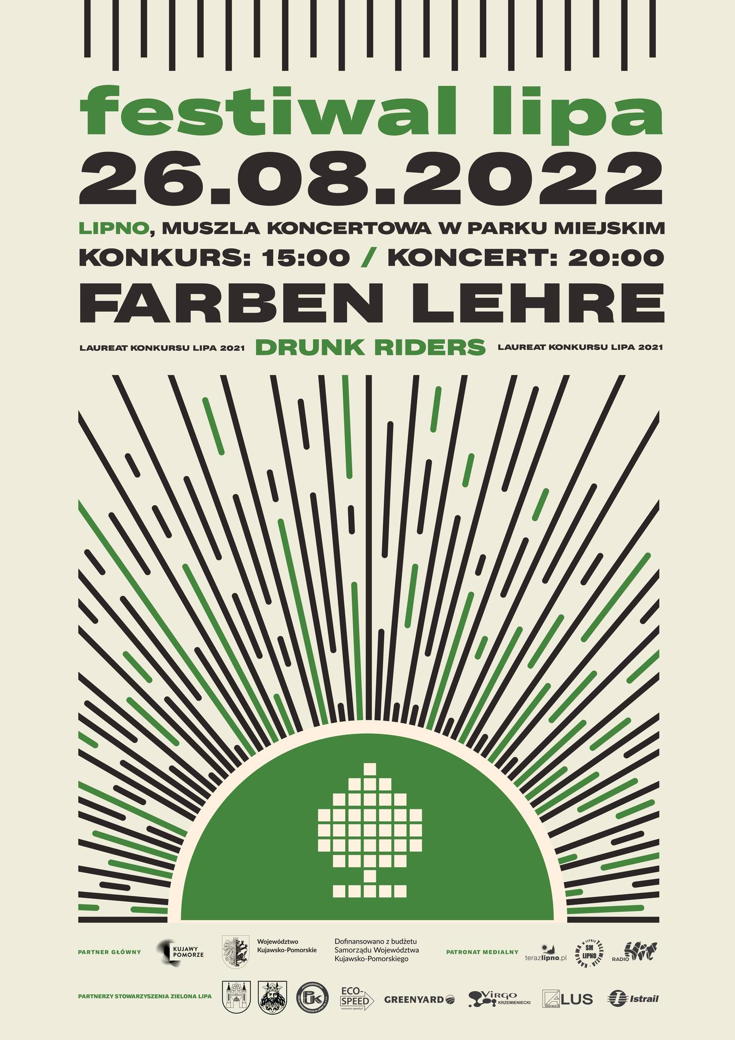 Plakat informacyjny - Koncert Lipa 2022 (treść i linki w rozwinięciu wiadomości)