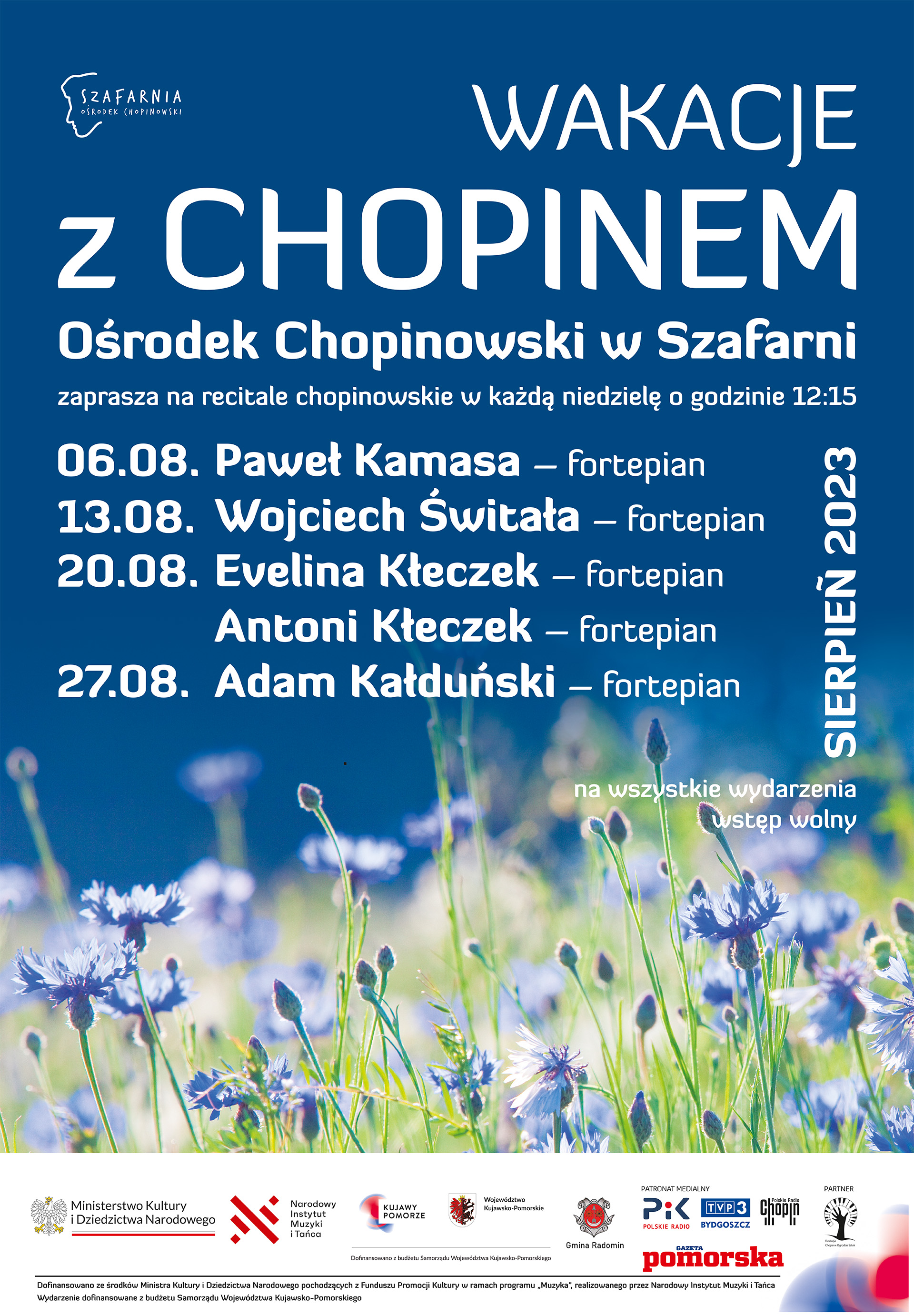 Plakat wydarzenia - "Wakacje z Chopinem"
