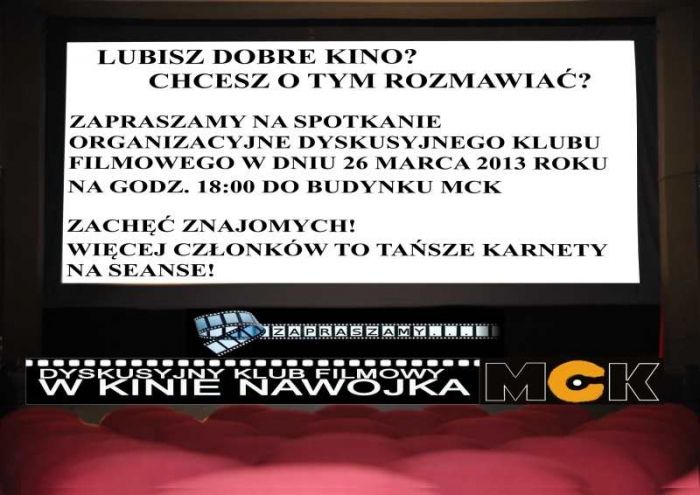 Dyskusyjny Klub Filmowy w kinie Nawojka