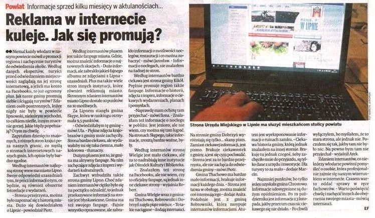 Opinia dotycząca strony internetowej i fanpage’a Urzędu Miejskiego w Lipnie