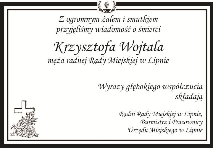 Z głębokim żalem zawiadamiamy...