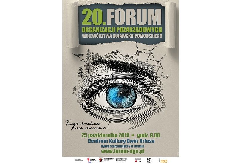Zaproszenie do udziału w XX Forum Organizacji Pozarządowych Województwa Kujawsko-Pomorskiego