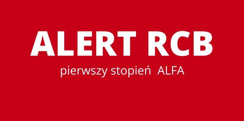 Stopień alarmowy ALFA-CRP na terenie całego kraju