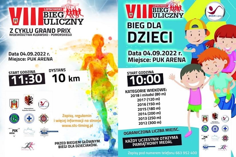 VIII Lipnowski Bieg Uliczny oraz biegi dla dzieci
