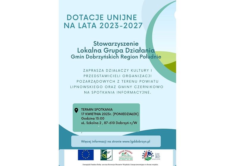 LGD - dotacje unijne na lata 2023-2027 - spotkanie informacyjne