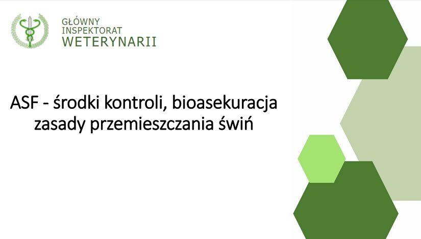 ASF - środki kontroli, bioasekuracja,​ zasady przemieszczania świń ​