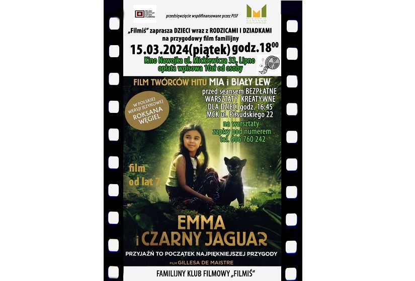 Familijny Klub Filmowy „Filmiś” zaprasza na warsztaty oraz film 