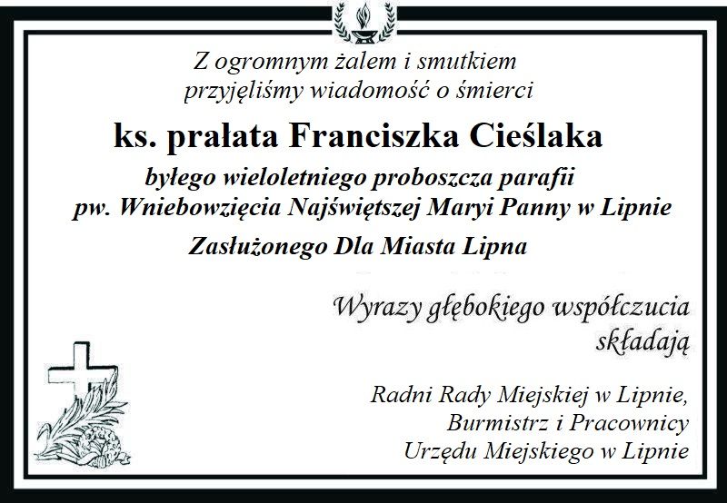 Z głębokim żalem zawiadamiamy...