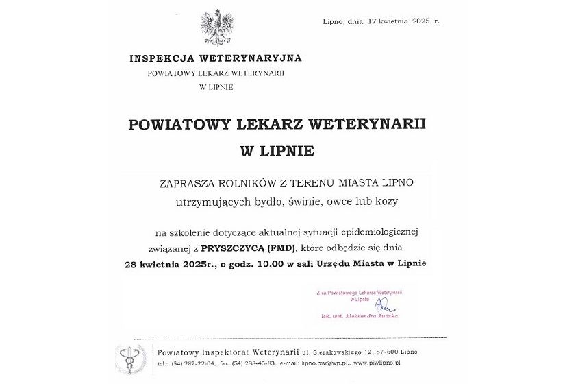 Uwaga! Zmiana terminu szkolenia