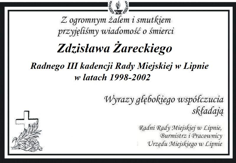 Z głębokim żalem zawiadamiamy...