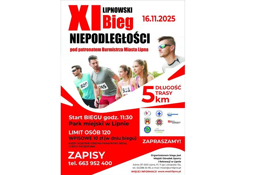 XI Lipnowski Bieg Niepodległości / Bieg dla Dzieci - zapisy