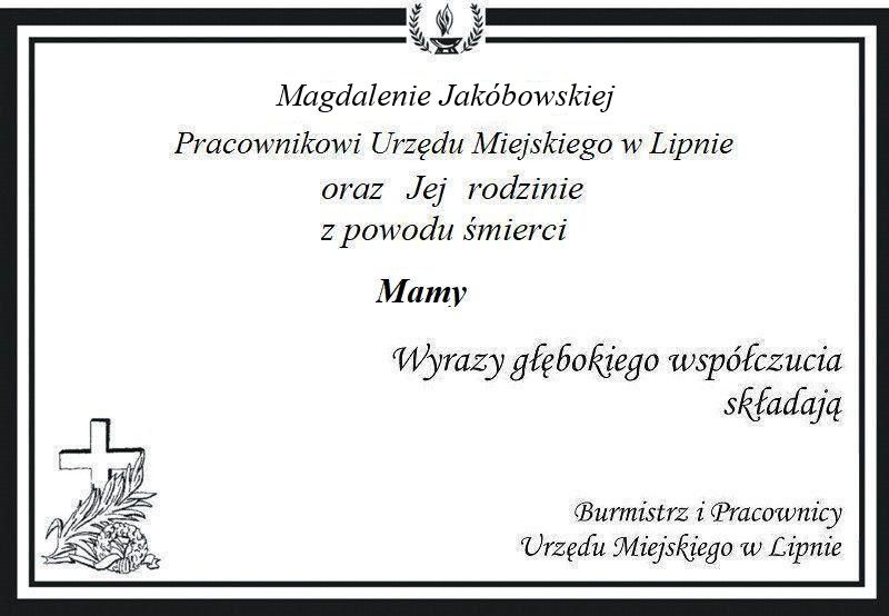 Z głębokim żalem zawiadamiamy...