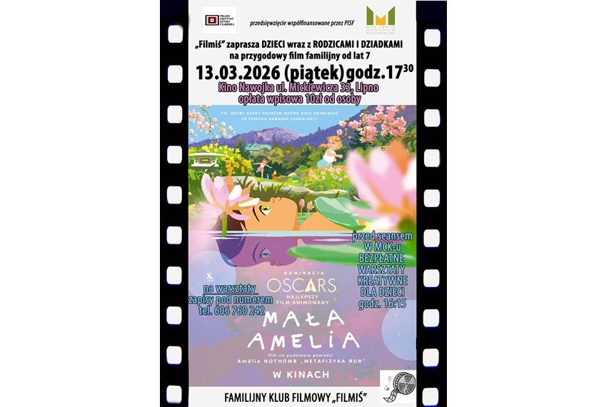 Familijny Klub Filmowy „Filmiś” zaprasza na warsztaty i film