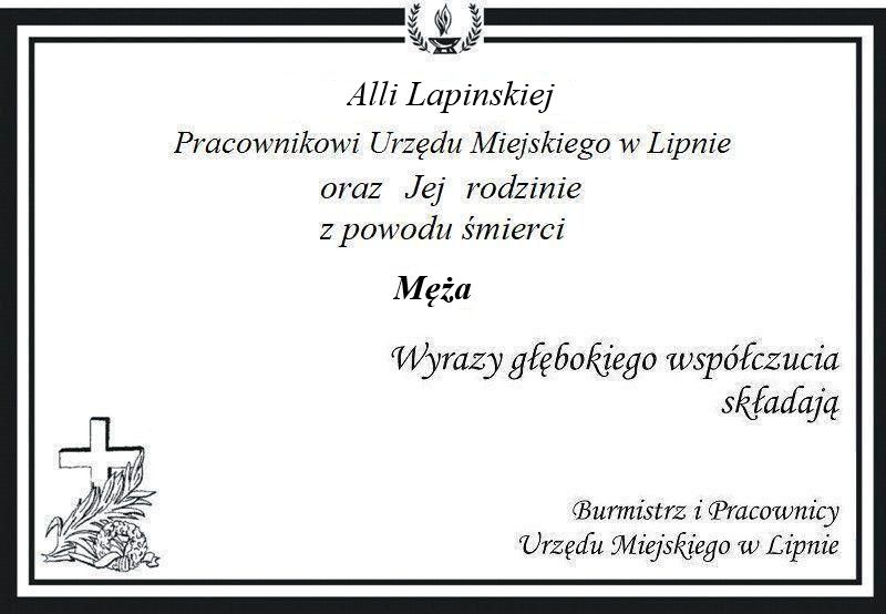 Z głębokim żalem zawiadamiamy...
