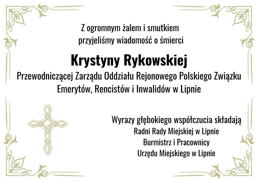 Z głębokim żalem zawiadamiamy...