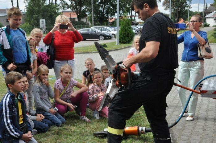 Zdj. nr. 54. Wizyta w Komendzie Państwowej Straży Pożarnej i Komendzie Powiatowej Policji