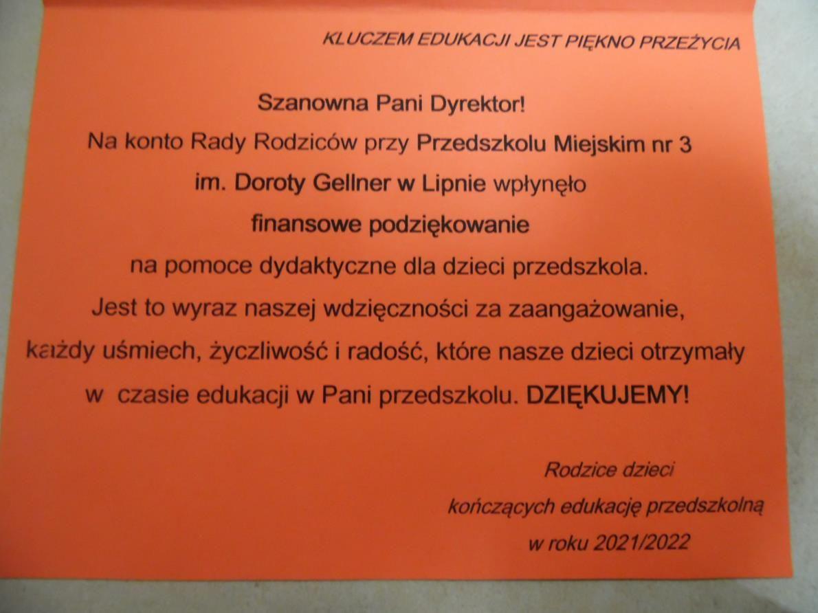 Zdj. nr. 19. Zakończenie roku szkolnego w Przedszkolu Miejskim nr 3 w Lipnie  - 23 czerwca 2022 r.