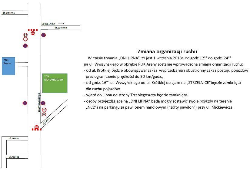 Dni Lipna 2018 - informacja o zmianie organizacji ruchu