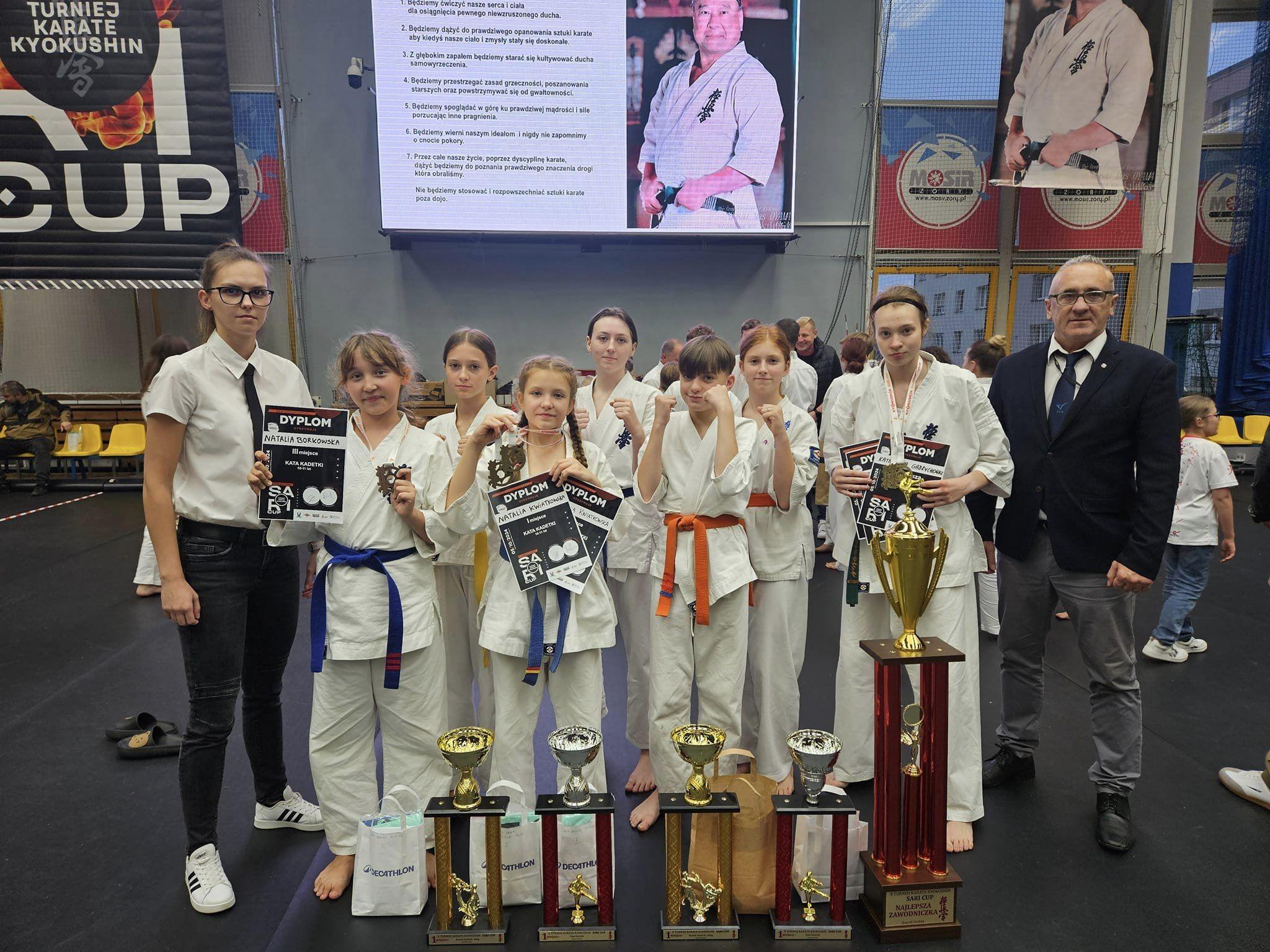 Zdj. nr. 1. Ogólnopolski Turniej Karate Kyokushin SARI CUP - 5 października 2024 r., Żory