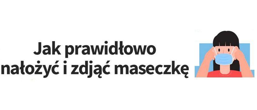 Instrukcje nakładania i zdejmowania maseczki i rękawiczek