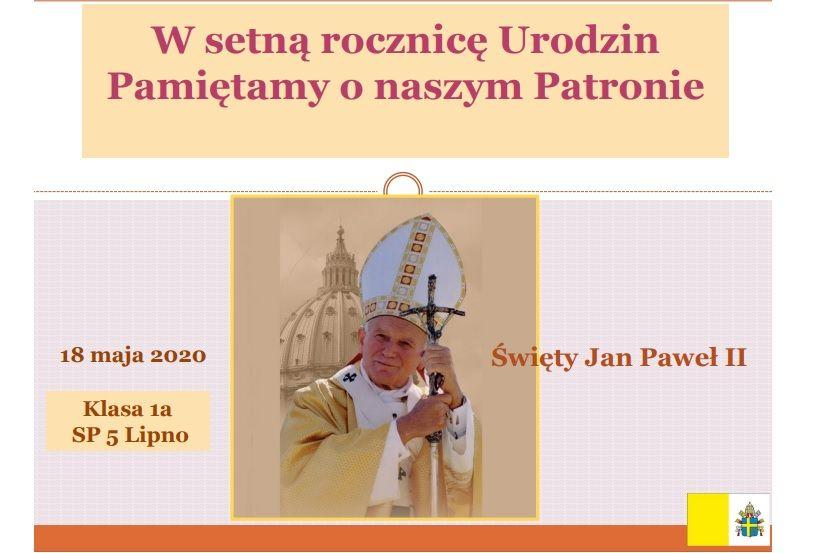 Szkoła Podstawowa nr 5 w Lipnie laureatem konkursu z okazji 100. Rocznicy urodzin papieża