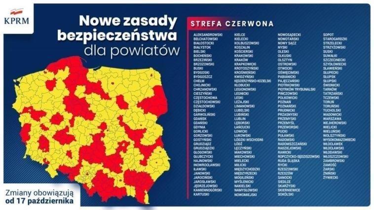 Strefa żółta- nowe obostrzenia od 17 października