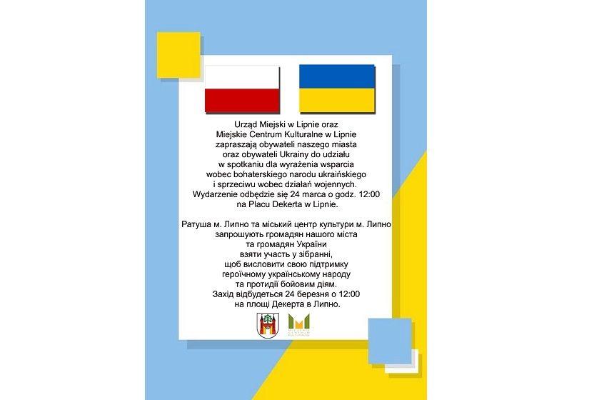 Spotkanie na rzecz solidarności z narodem ukraińskim / Зустріч солідарності з українським народом