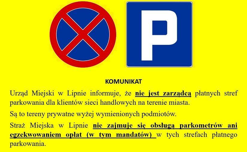 Komunikat Urzędu Miejskiego w Lipnie