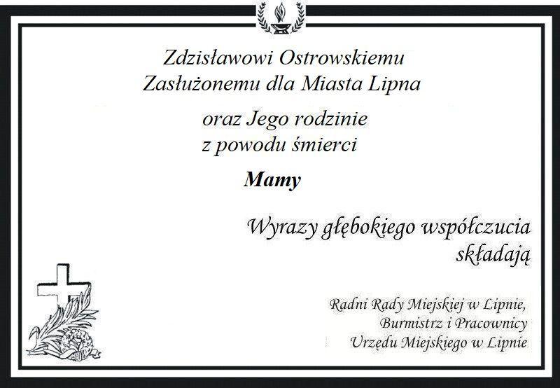 Z głębokim żalem zawiadamiamy...