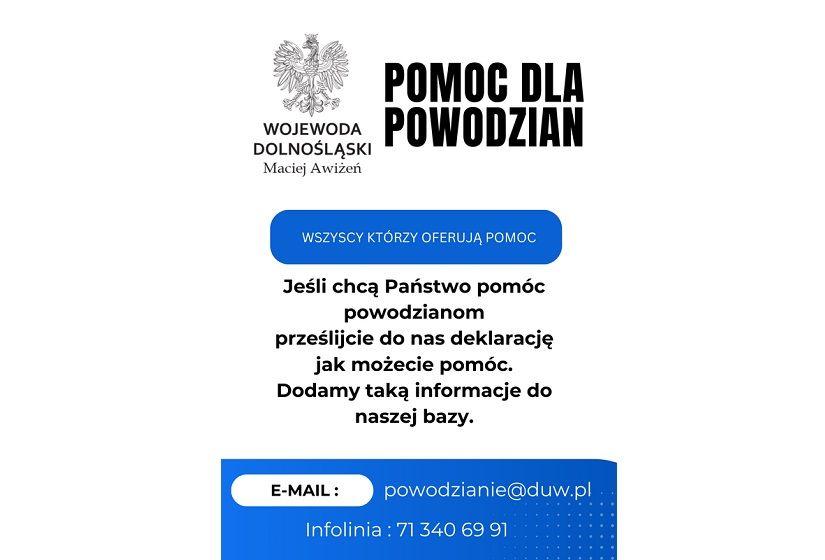 Pomoc dla powodzian z terenu woj. dolnośląskiego