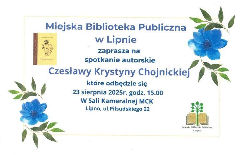 Zaproszenie na spotkanie autorskie