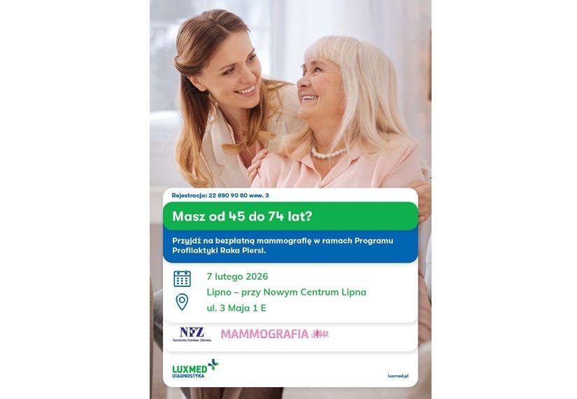 Bezpłatne badania mammograficzne w mobilnej pracowni mammograficznej LUX MED