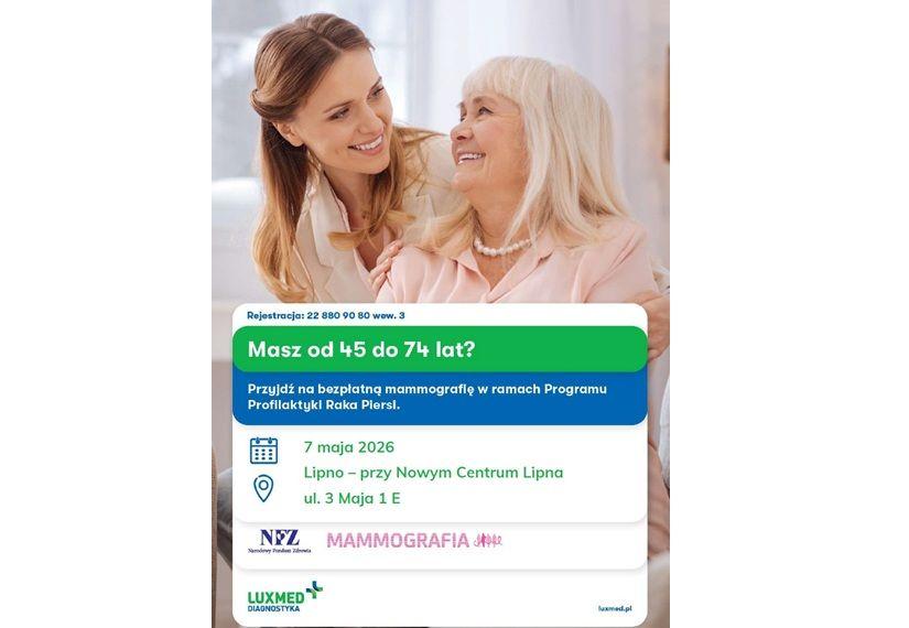 Bezpłatne badania mammograficzne w mobilnej pracowni mammograficznej LUX MED