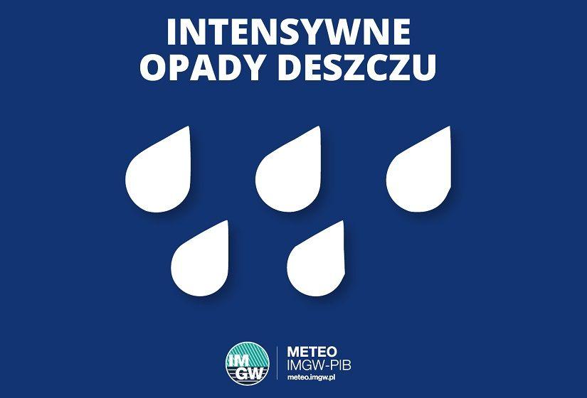 Ostrzeżenia meteorologiczne: Intensywne opady deszczu