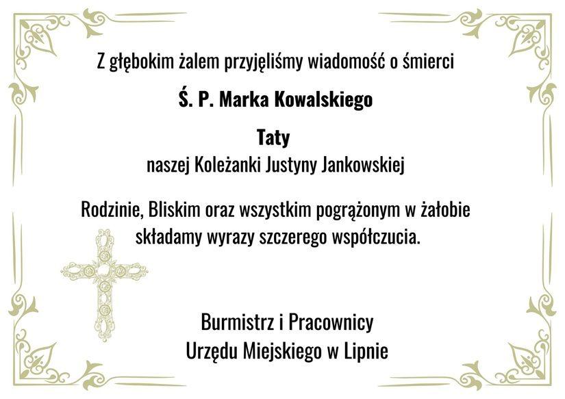 Z głębokim żalem zawiadamiamy...