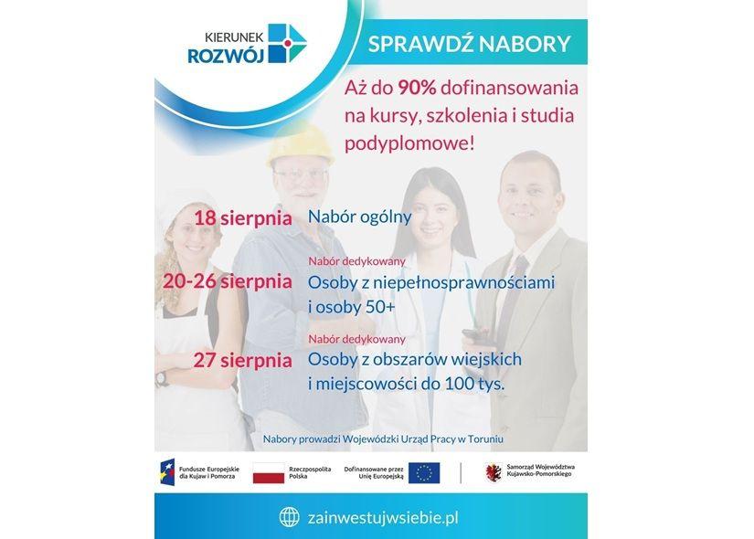 Kierunek-Rozwój - informacja o projekcie Wojewódzkiego Urzędu Pracy w Toruniu