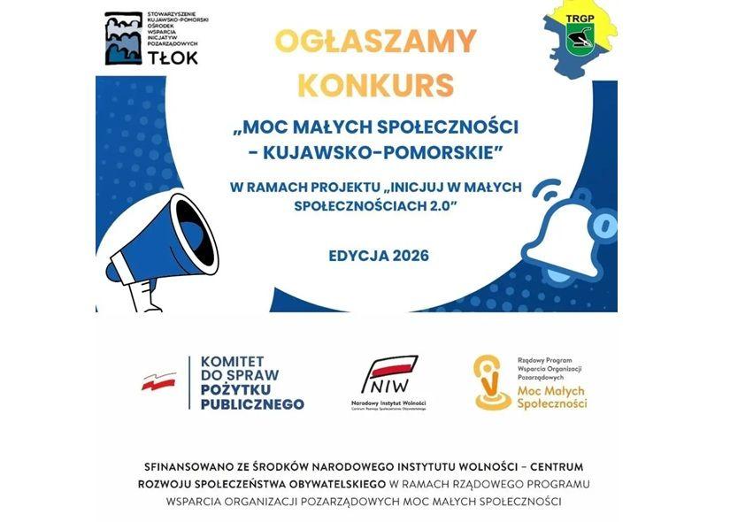 „Moc Małych Społeczności – Kujawsko- Pomorskie” - ogłoszenie o konkursie