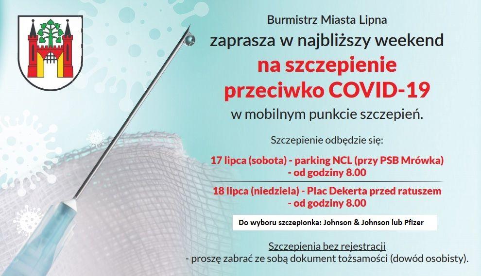 (UWAGA! Aktualizacja) Ogłoszenie o szczepieniu przeciwko Covid 19 