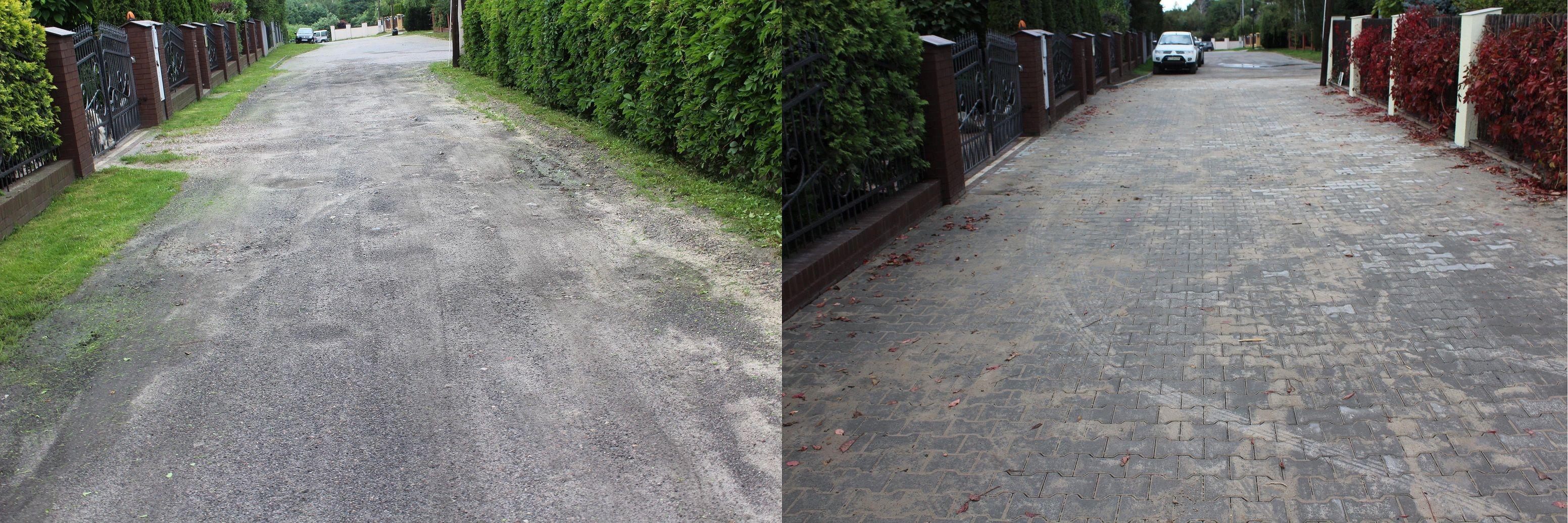 Ulica Kusocińskiego - stan przed i po - kliknięcie spowoduje powiększenie obrazka