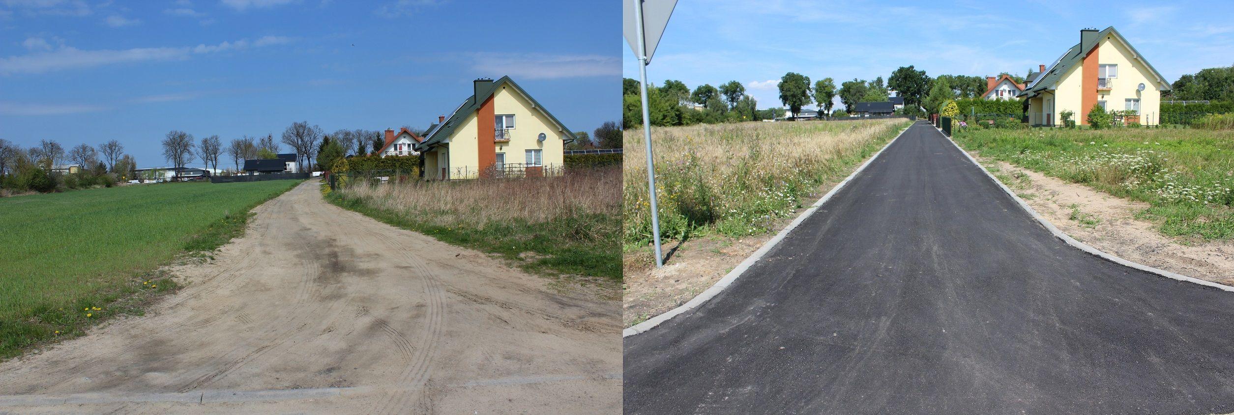 ul. Południowa w Lipnie - stan przed i po remoncie
