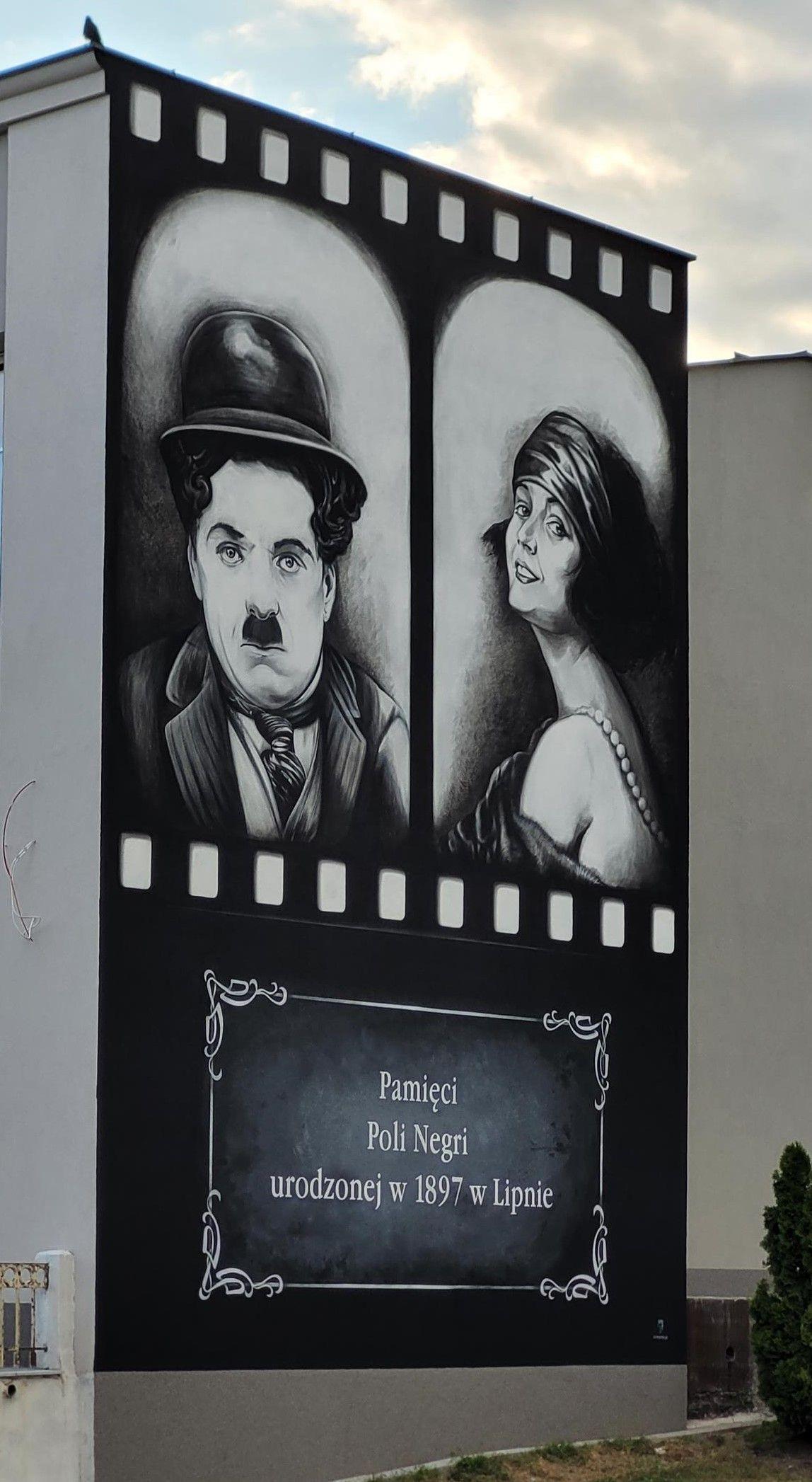 Zdj. nr. 8. Mural na kinie Nawojka w Lipnie
