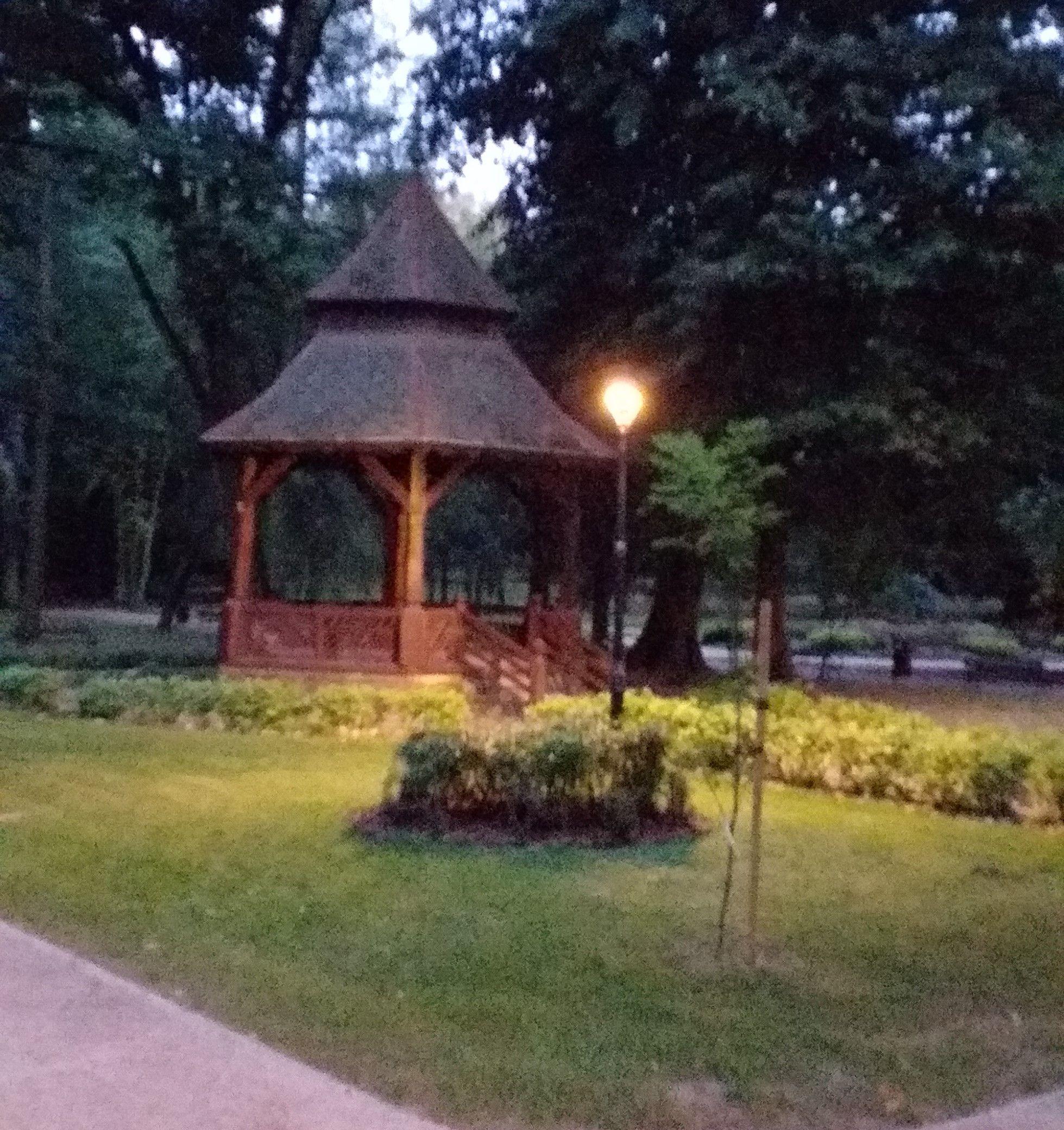 Zdj. nr. 2. Nowe lampy w Parku Miejskim w Lipnie