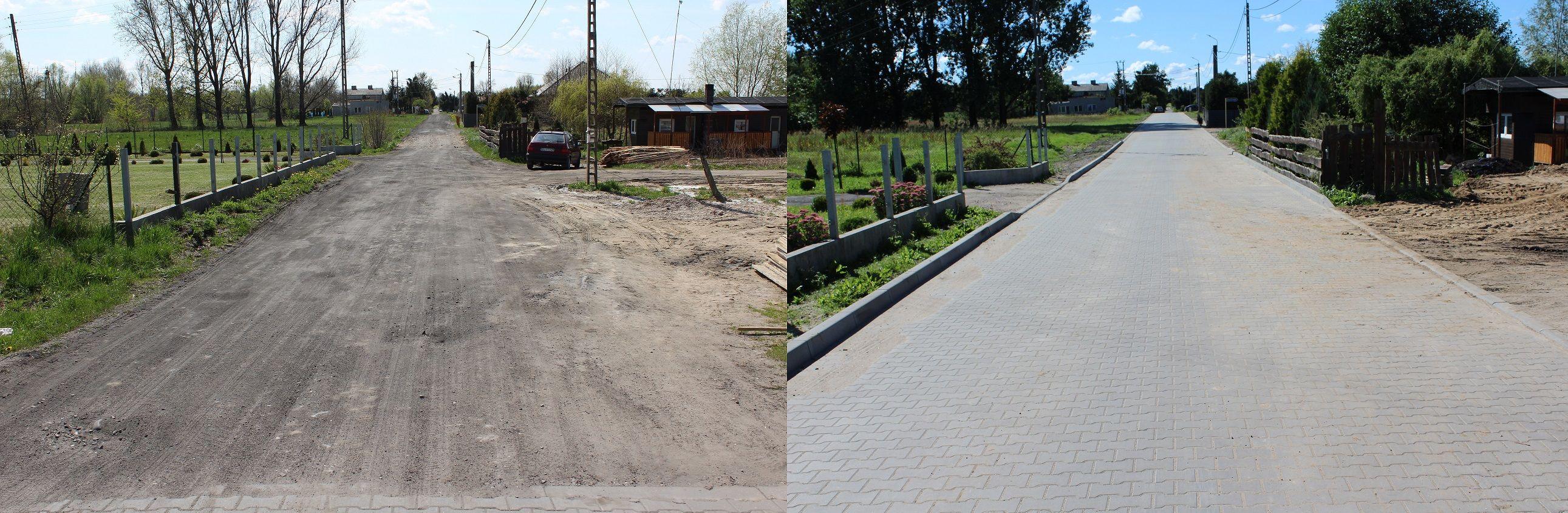 ul. Żeromskiego w Lipnie - stan przed i po remoncie