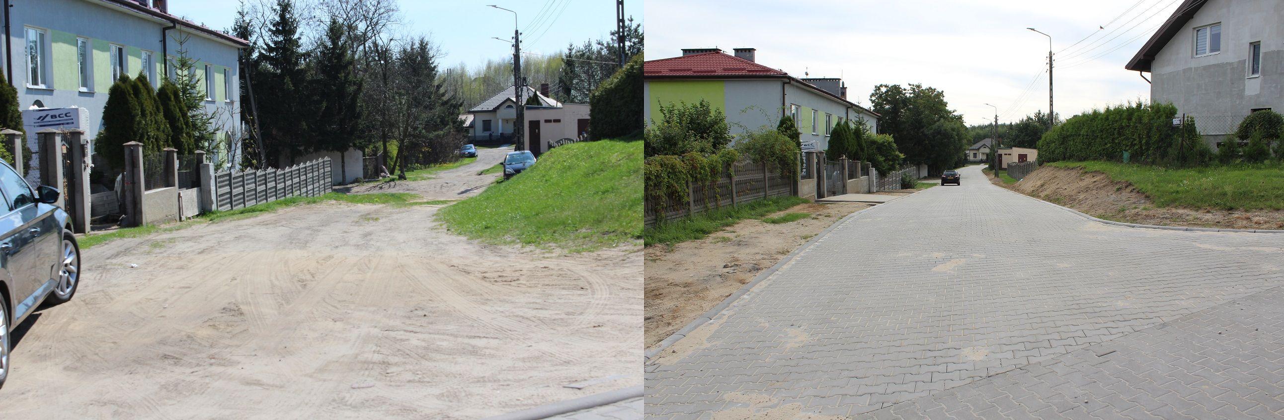 ul. Topolowa w Lipnie - stan przed i po remoncie