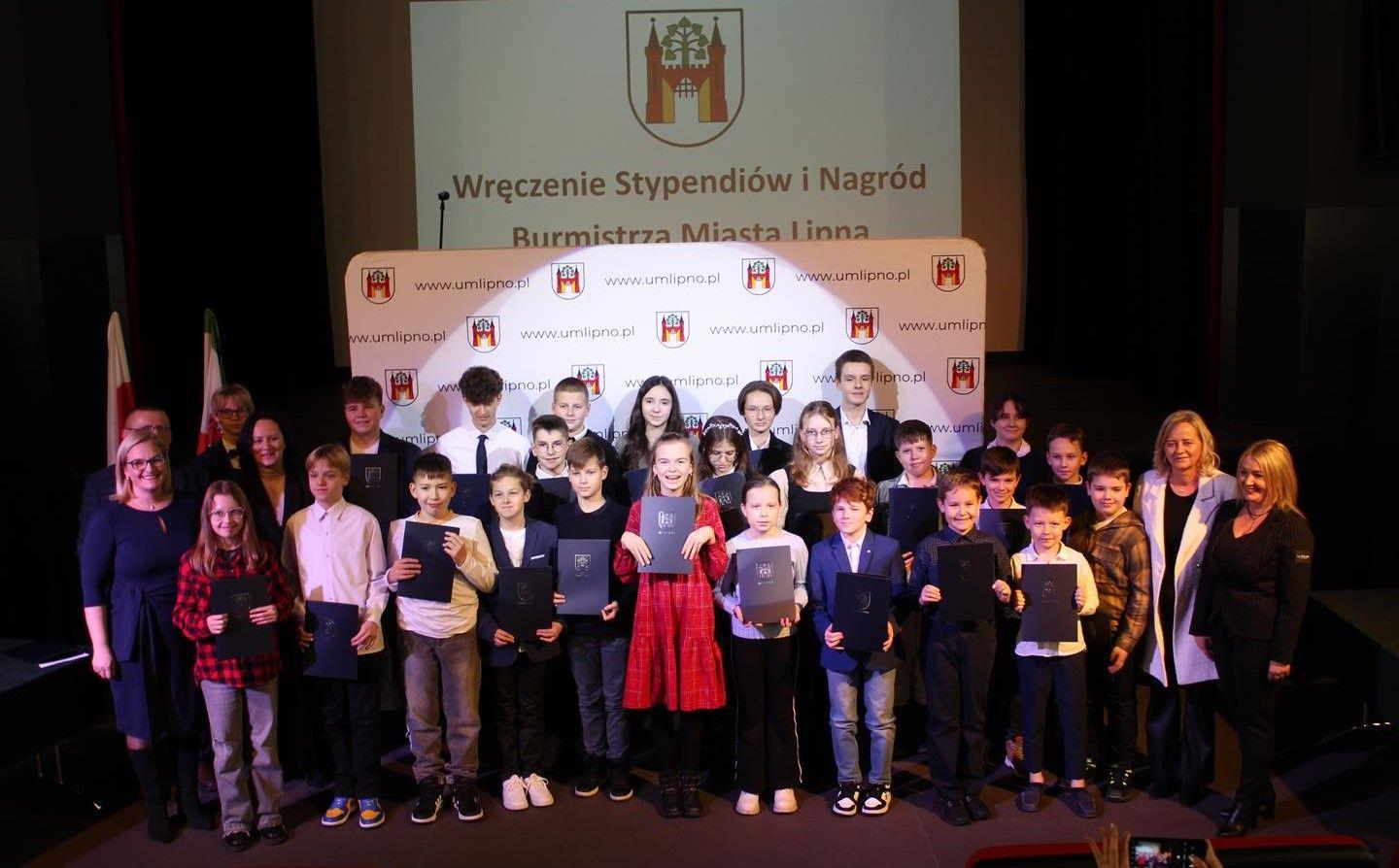 Wręczenie Stypendiów i Nagród Burmistrza Miasta Lipna - 14 grudnia 2023 r.