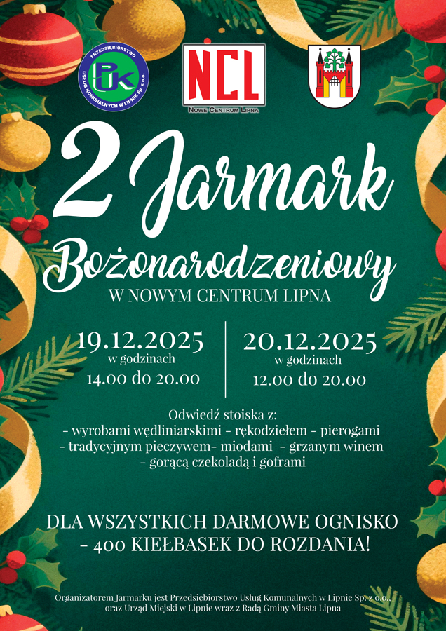 Plakat wydarzenia - jarmark bożonarodzeniowy